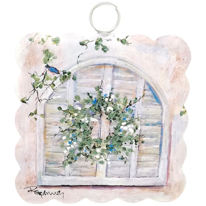 Mini Scallop Gray Shutters Print