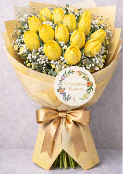 Yellow Tulips Blooms