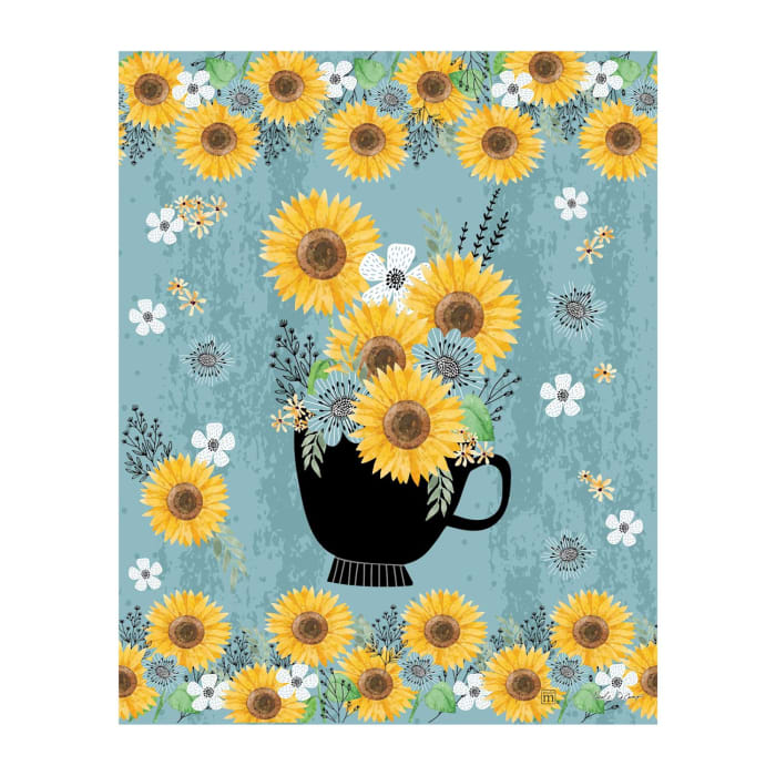 Flowery Teacup 20" Art Pole