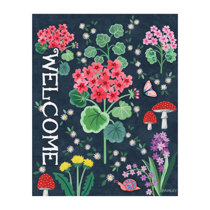 Geranium Welcome 20" Art Pole