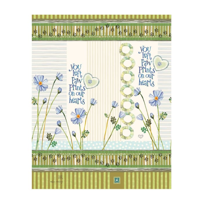 You Left Paw Prints 20" Art Pole