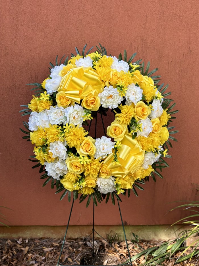 Yellow Silk Wreath