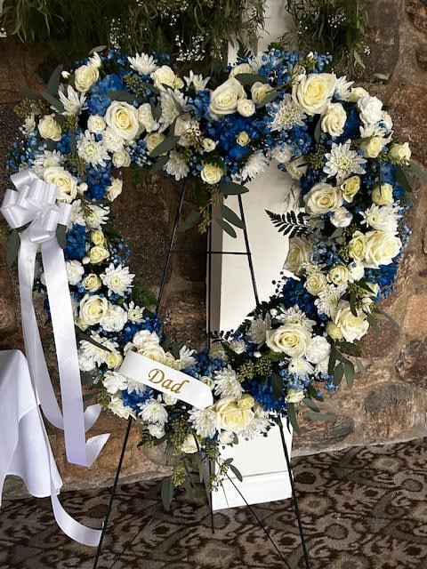 Blue & White Open Heart