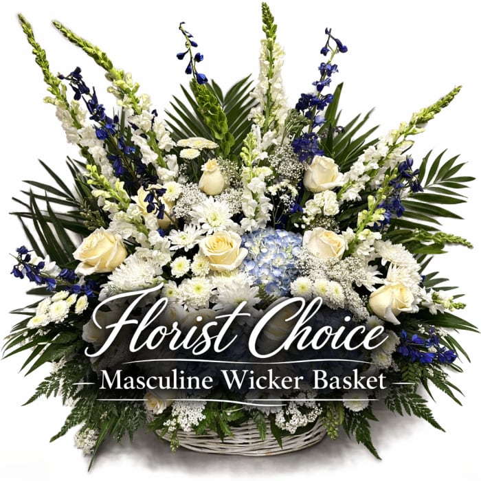 Florist Choice Masculine Wicker Baset