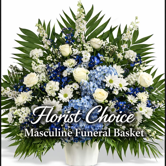 Florist Choice Masculine Funeral Basket
