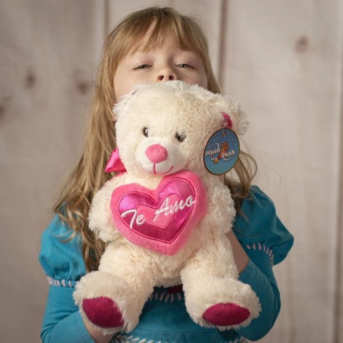12" Te Amo Cream Bear