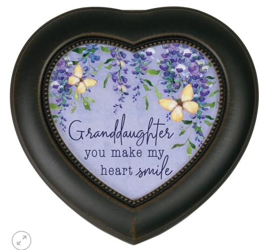 Music Box brushed gold/silver heart