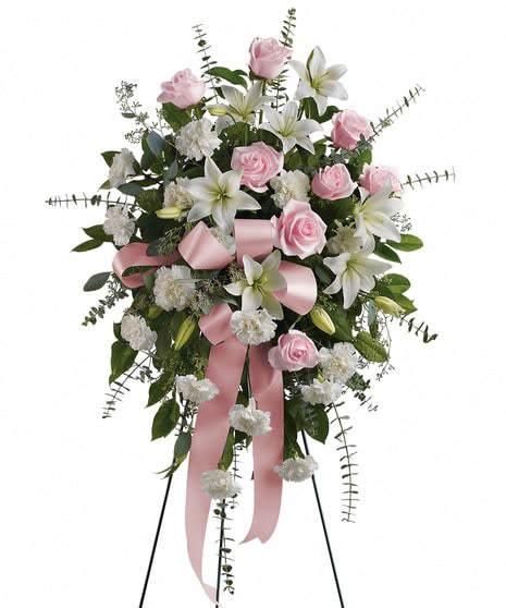 Pink Funeral Standing Spray