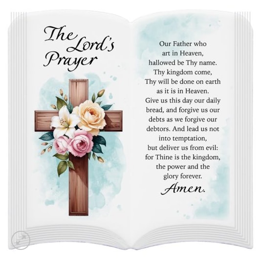 "Lord’s Prayer" Book Easel Plaque