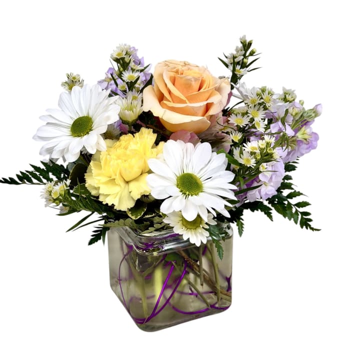 Springtime Joy Floral Cube