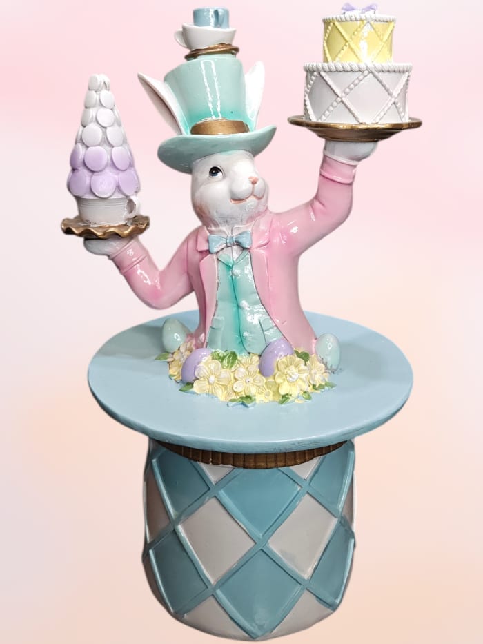 Bunny Holding Cakes