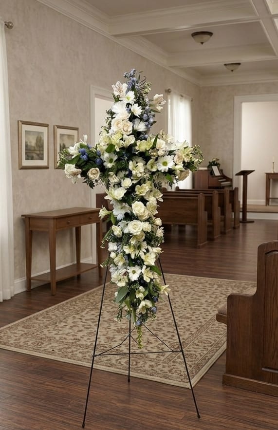 Wildflower Cross Easel Spray