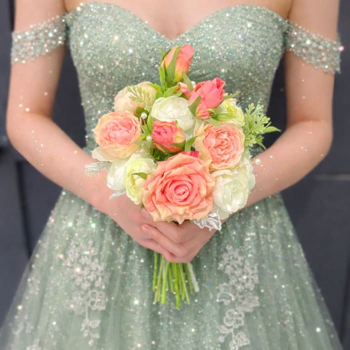 Blush & Pearl Prom Bouquet