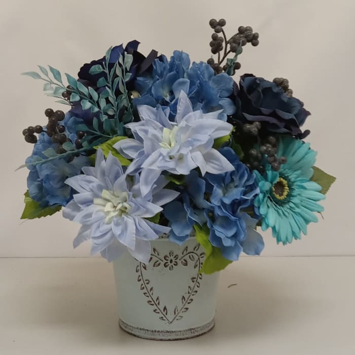 Shades of Blues Silk Arrangement