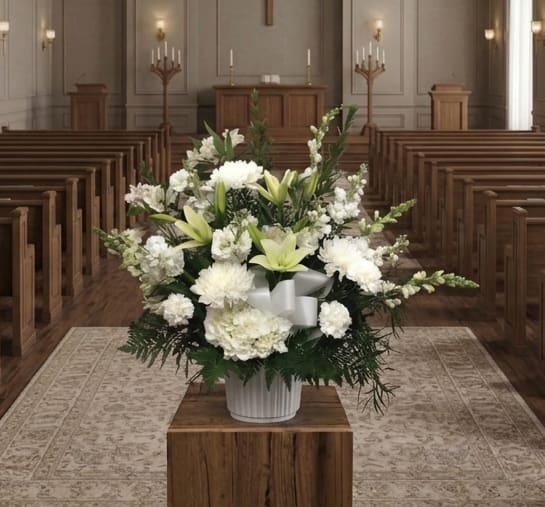 Majestic Whites Traditional Arrangement