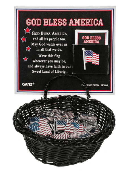 God Bless America - Swivel Flag Charms