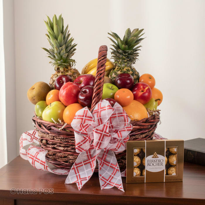 Holiday Cheers Sweet & Fruit Basket! 
