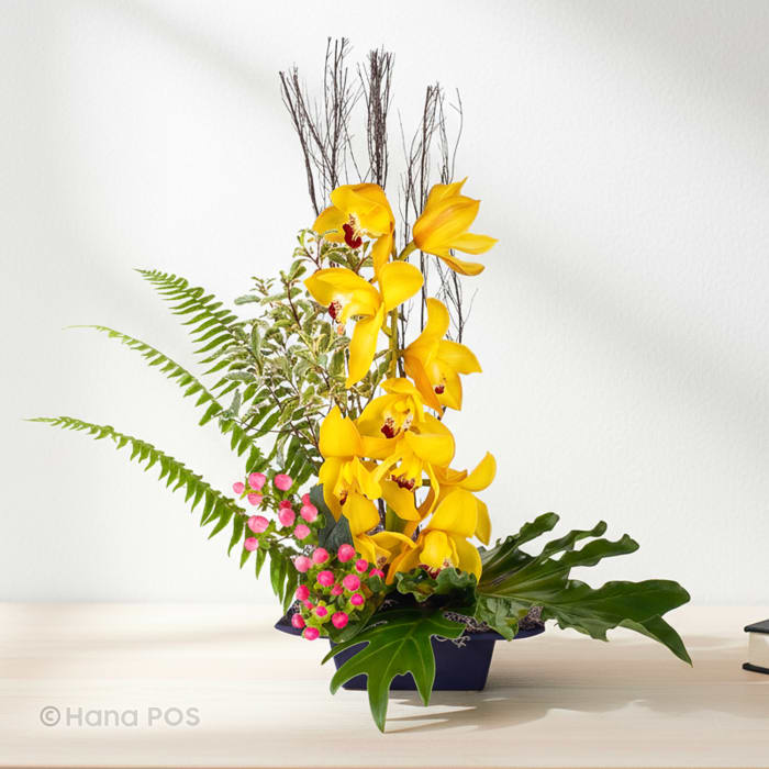 Zen cymbidium orchid Arrangement
