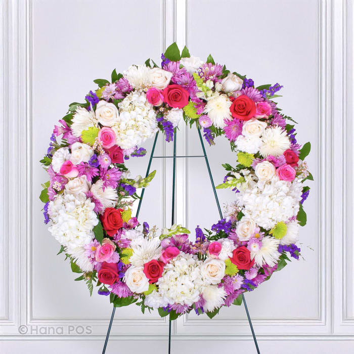 Vibrant Funeral Wreath