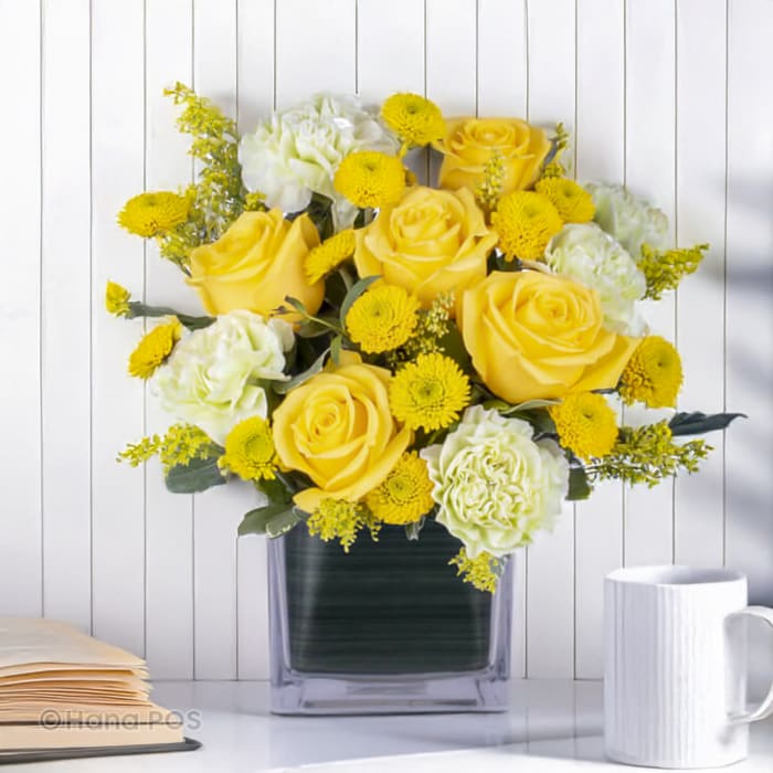 Yellow Rose Cube