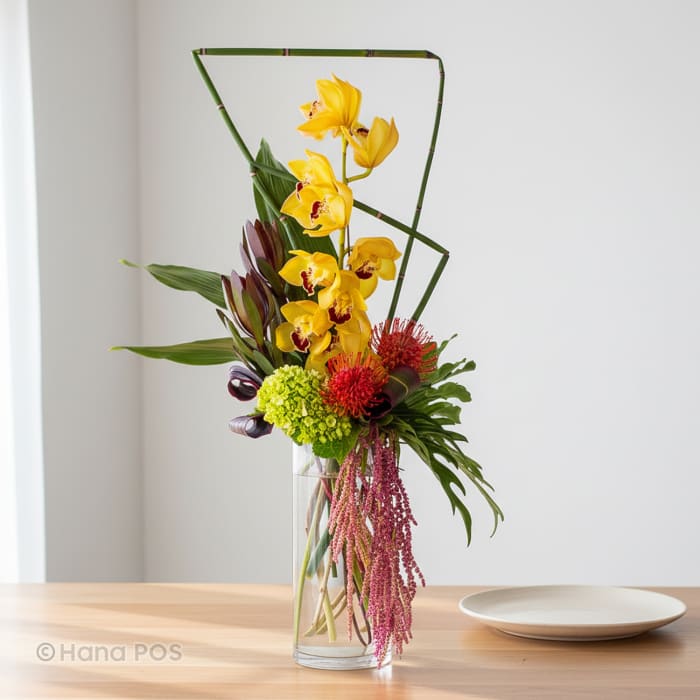 Modern Cymbidium Orchids Bouquet 