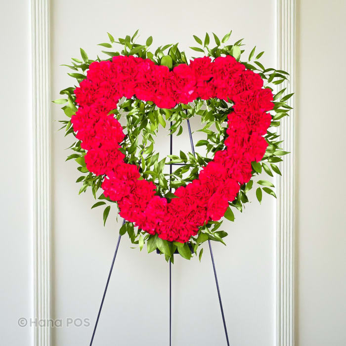 Carnation Heart Wreath