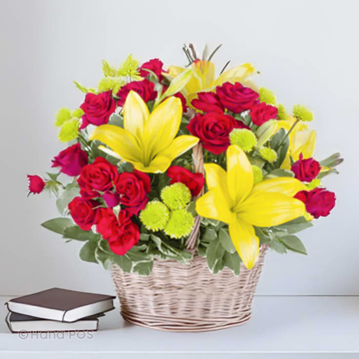 Yellow and Red Basket