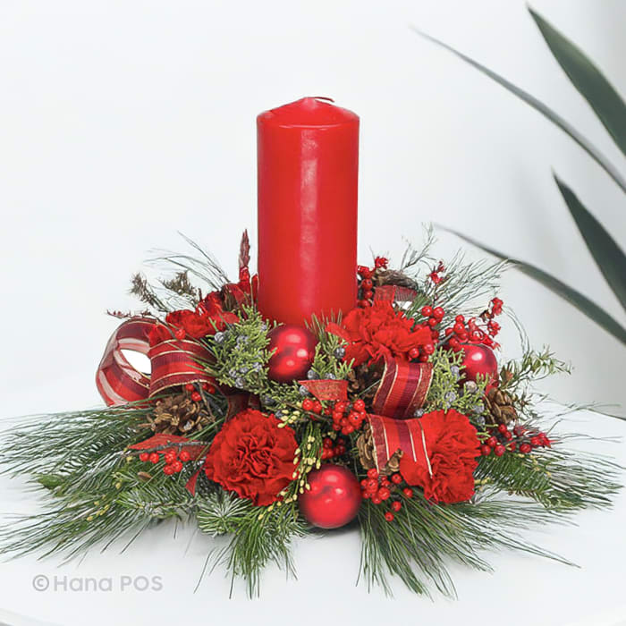 Red Ribbon Centerpiece