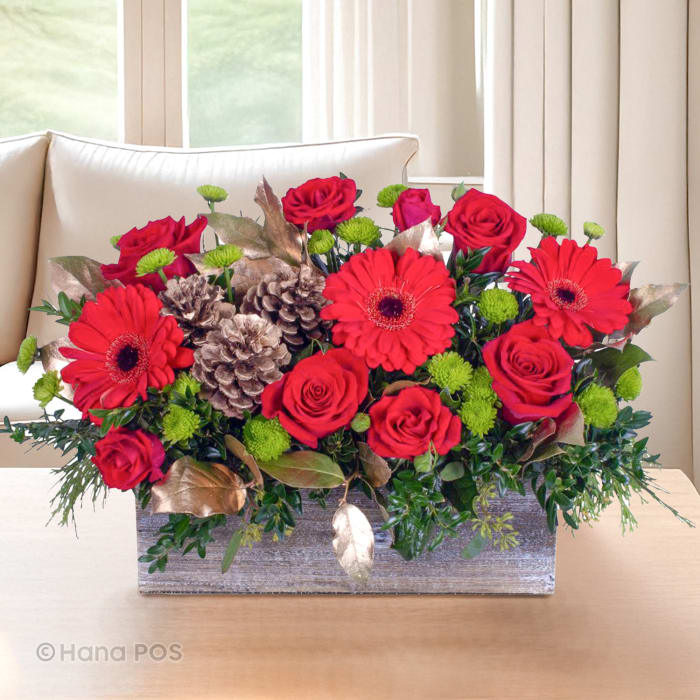 Red Christmas Flowerbox