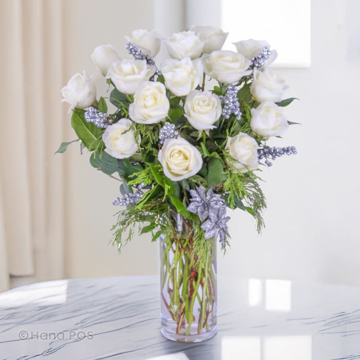 Silver Snow Roses