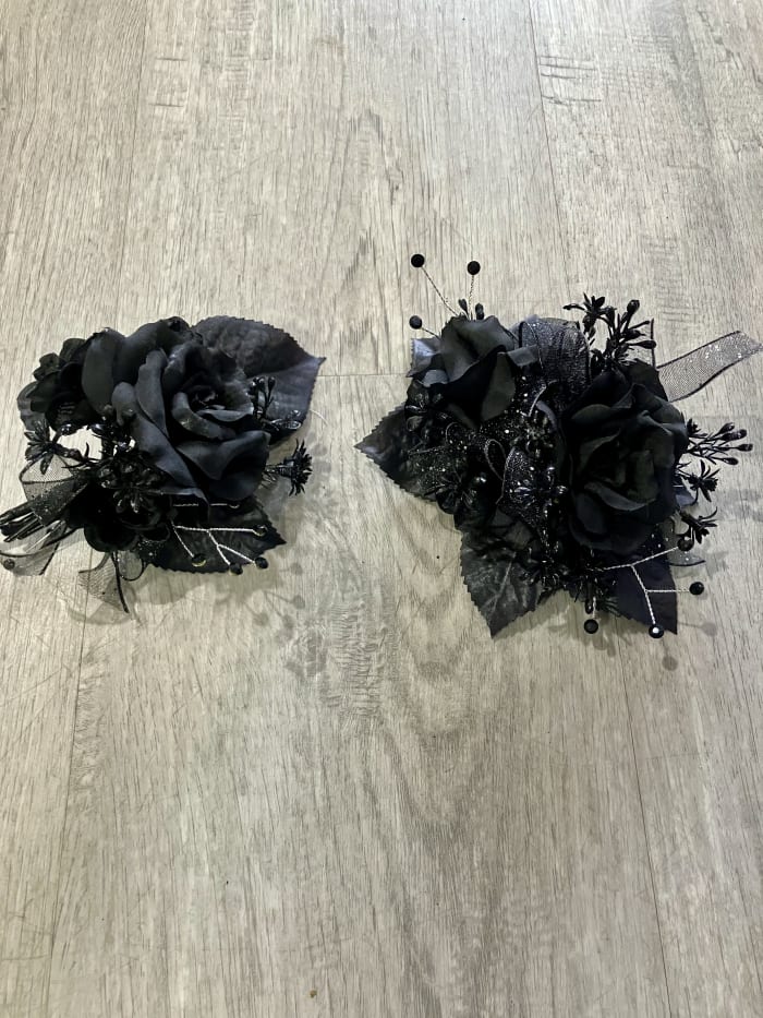 Midnight Black Silk Prom Set