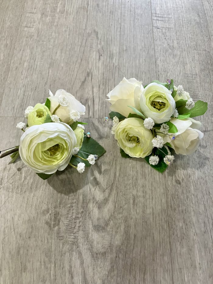 Classic Ivory Rose Silk Prom Set