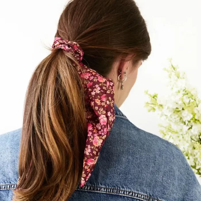 Cottage Rose Scarf Scrunchie