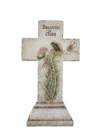 SYMPATHY KEEPSAKE - BELOVED SON CROSS