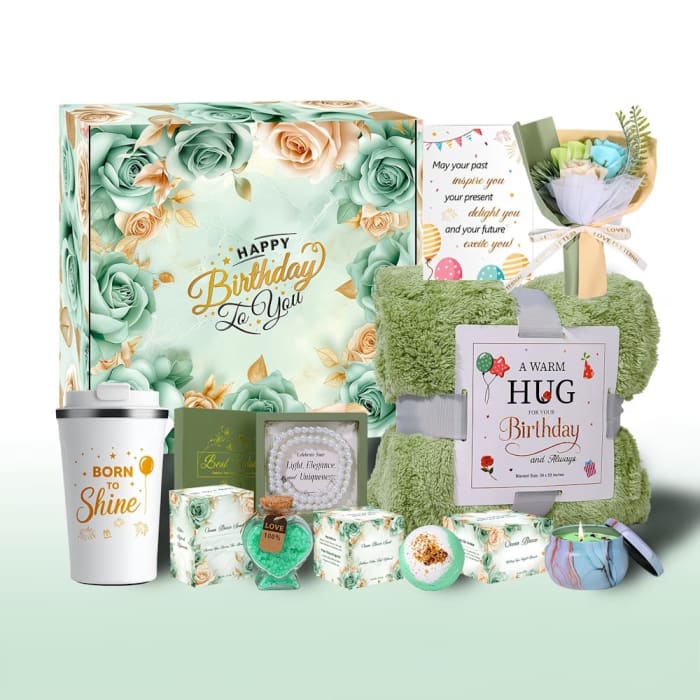 Birthday Bliss Spa Gift Box – Green Luxury Gift Set