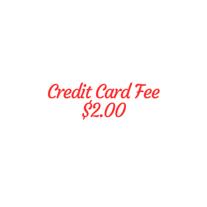 Credit card fee