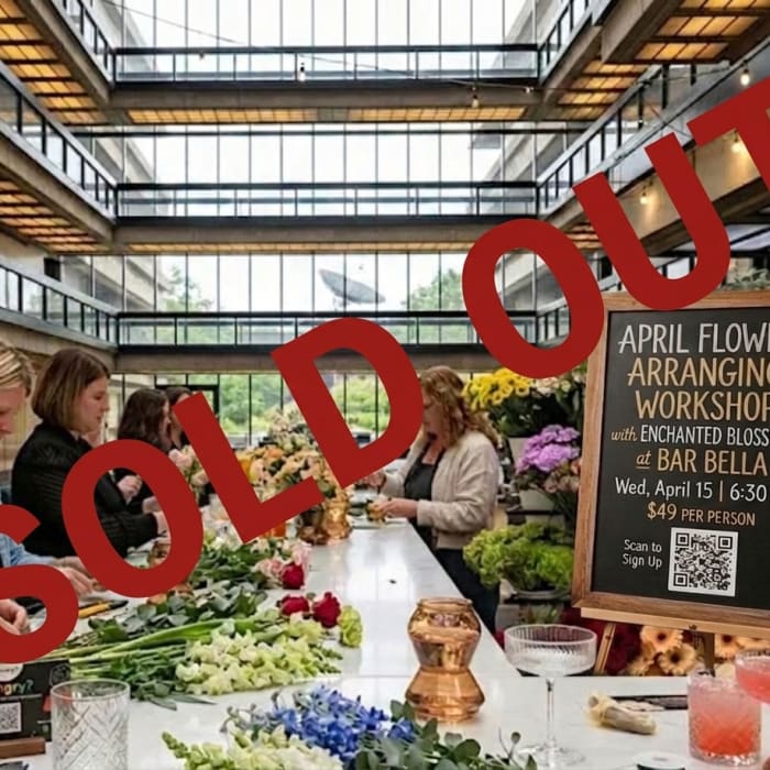 SOLD OUT: April Flower Arranging Workshopat Bar Bella