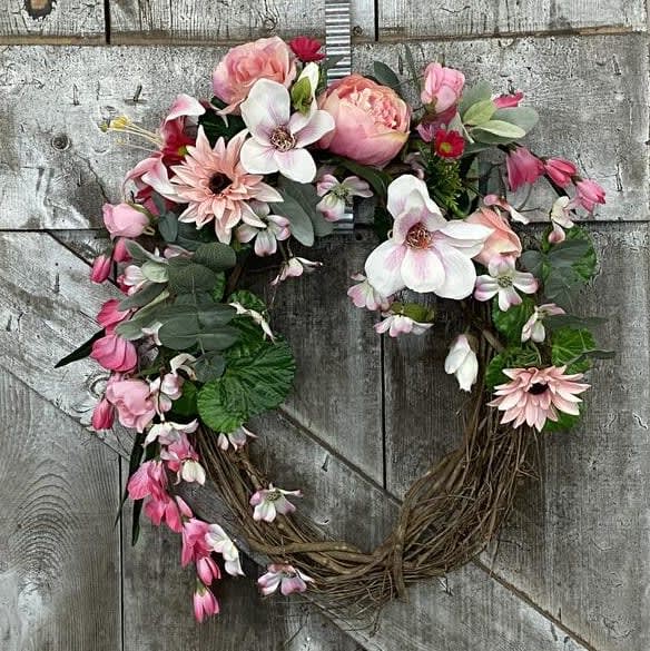 Blushing Botanicals Silk (Artificial) Wreath