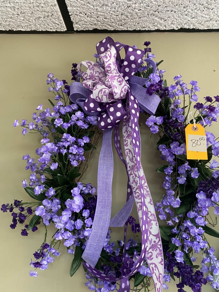 purple spring wreath