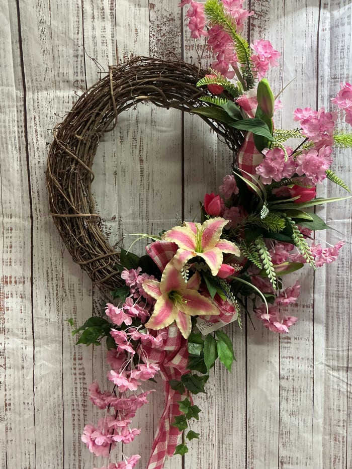 pinks pinks wreath SALE