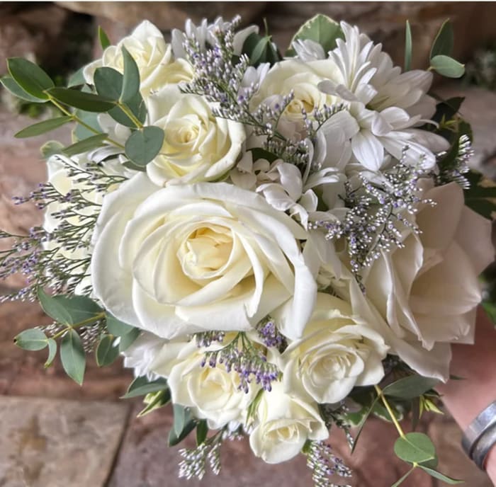 White Mixed Rose Dance Nosegay