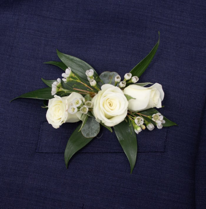 White Rose Trio Pocket Square