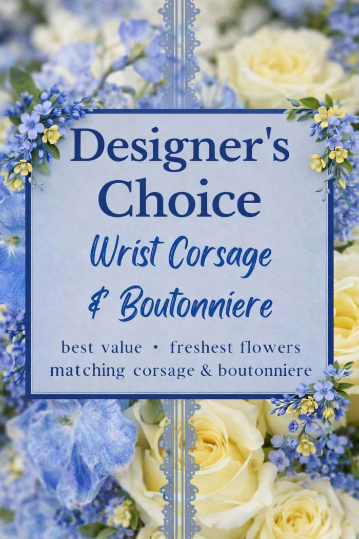 Designer's Choice - Wrist Corsage & Boutonniere.