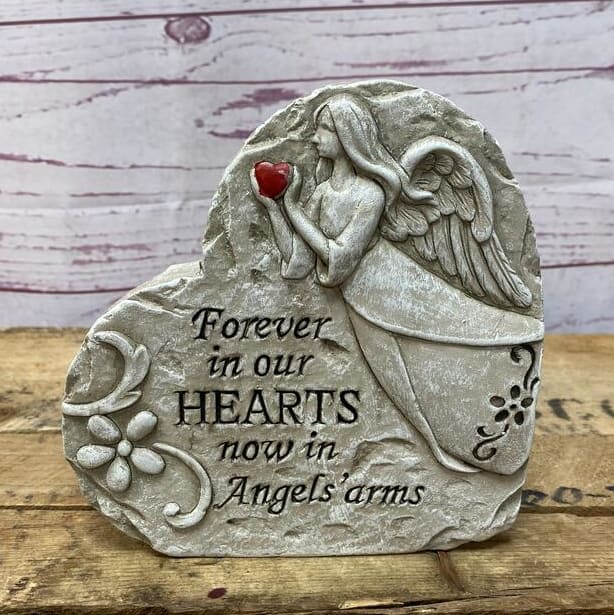 Angel Memorial Heart Stones