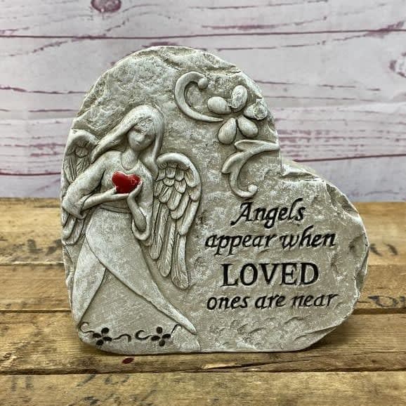 Angel Memorial Heart Stones