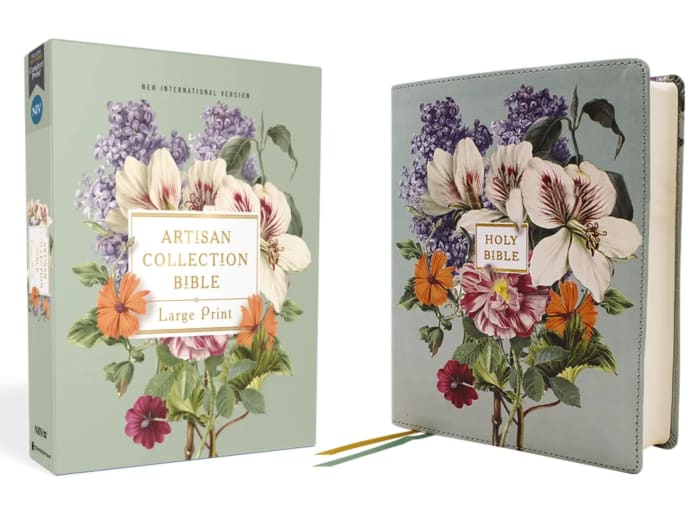 NIV Artisan Collection Bible Lp Leathersoft Sage Floral