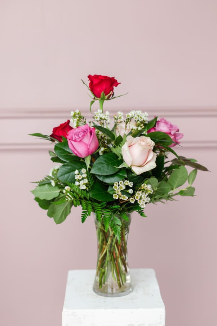 Half Dozen Mixed Roses
