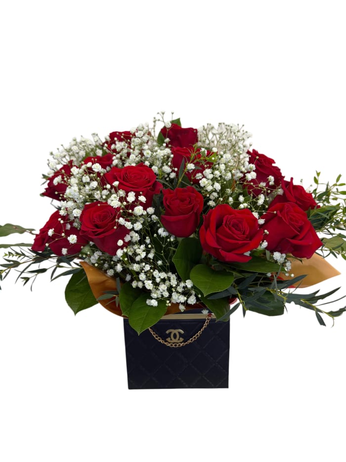 Red Roses In Chanel