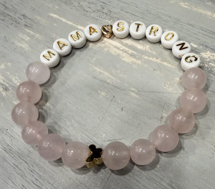 Mama Strong Rose Quartz Bracelet