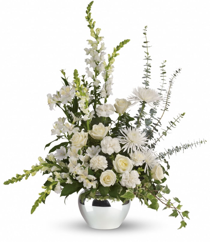 T265-1 Container- roses, alstro, carns, snaps, spider mums, greens